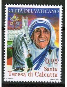 VATICANO 2016 Canonizzazione di Madre Teresa MNH**