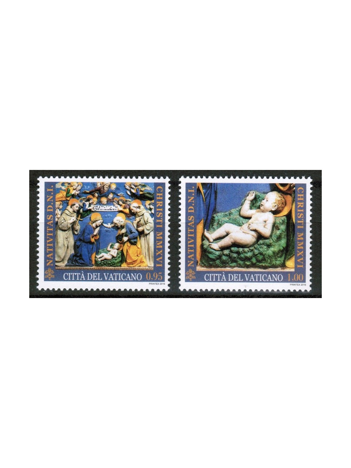 VATICAN 2016 Christmas 2v MNH**