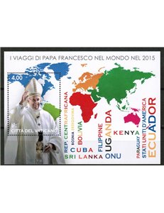 VATICANO 2016 Viaggi del Papa BF MNH**