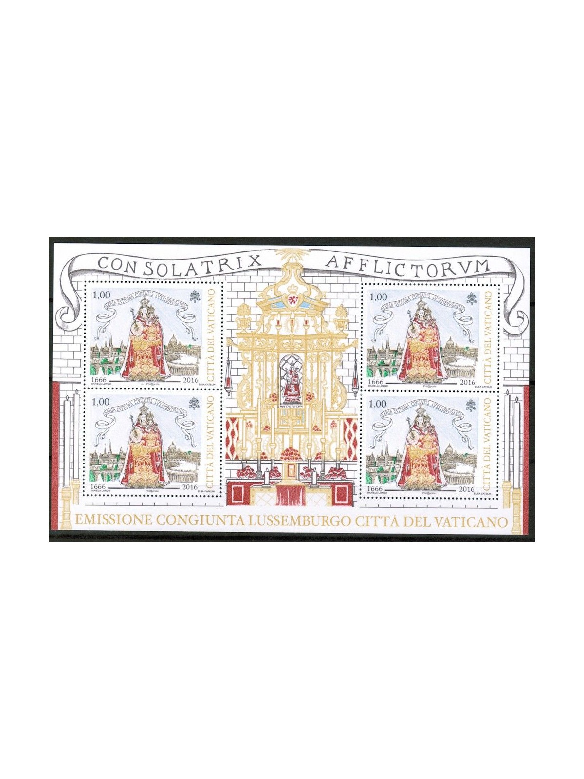 VATICAN 2016 Election of the Virgin Mary m/s MNH**