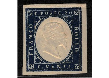 ITALIA REGNO 1861 Matraire (20c azzurro) MH*