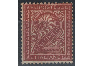 ITALY KINGDOM 1863 De La Rue 2c brick (London) MH* ©