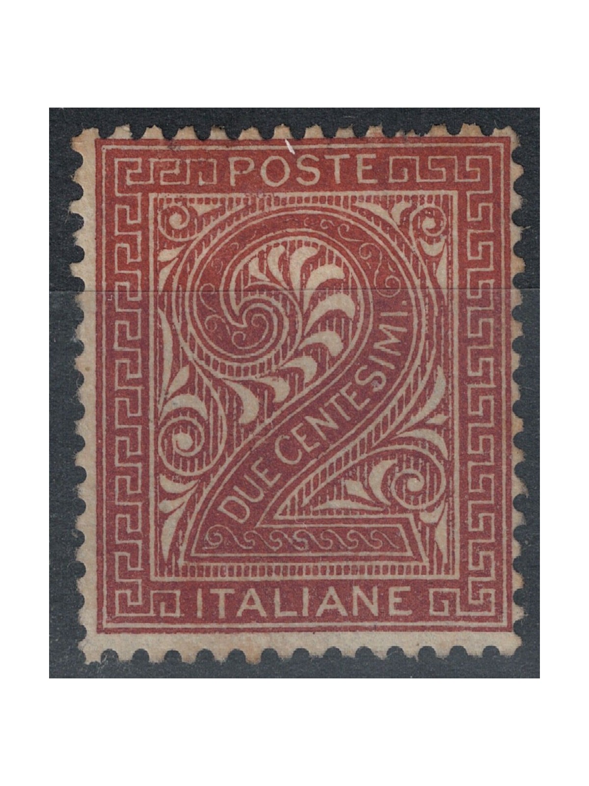ITALY KINGDOM 1863 De La Rue 2c brick (London) MH* ©