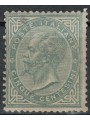 ITALIA REGNO 1863 De La Rue 5c verde grigio (Londra) MH*