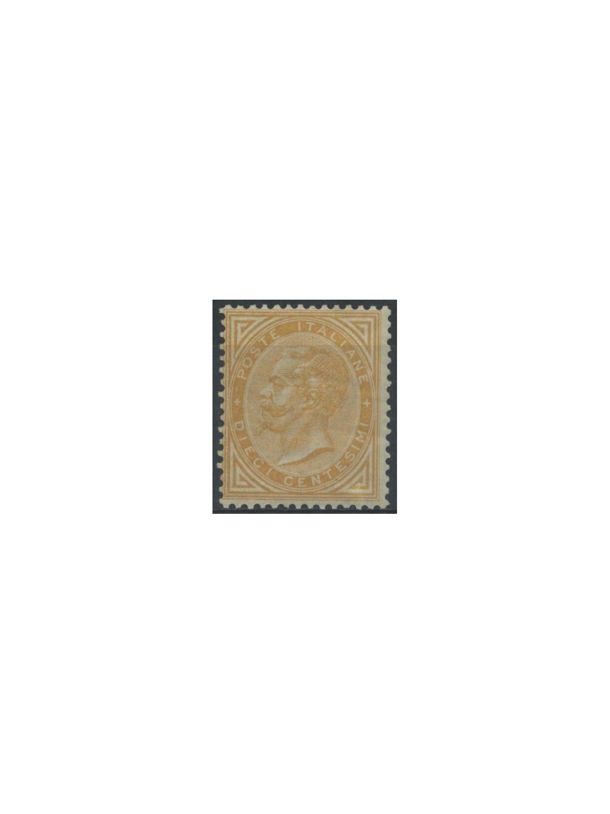 ITALY KINGDOM 1865 De La Rue 10c ochre (Turin) MH*