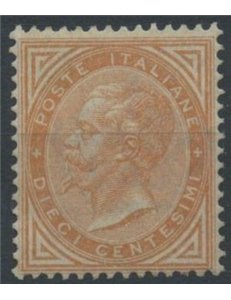 ITALY KINGDOM 1863 De La Rue 10c ochre (London) MH*