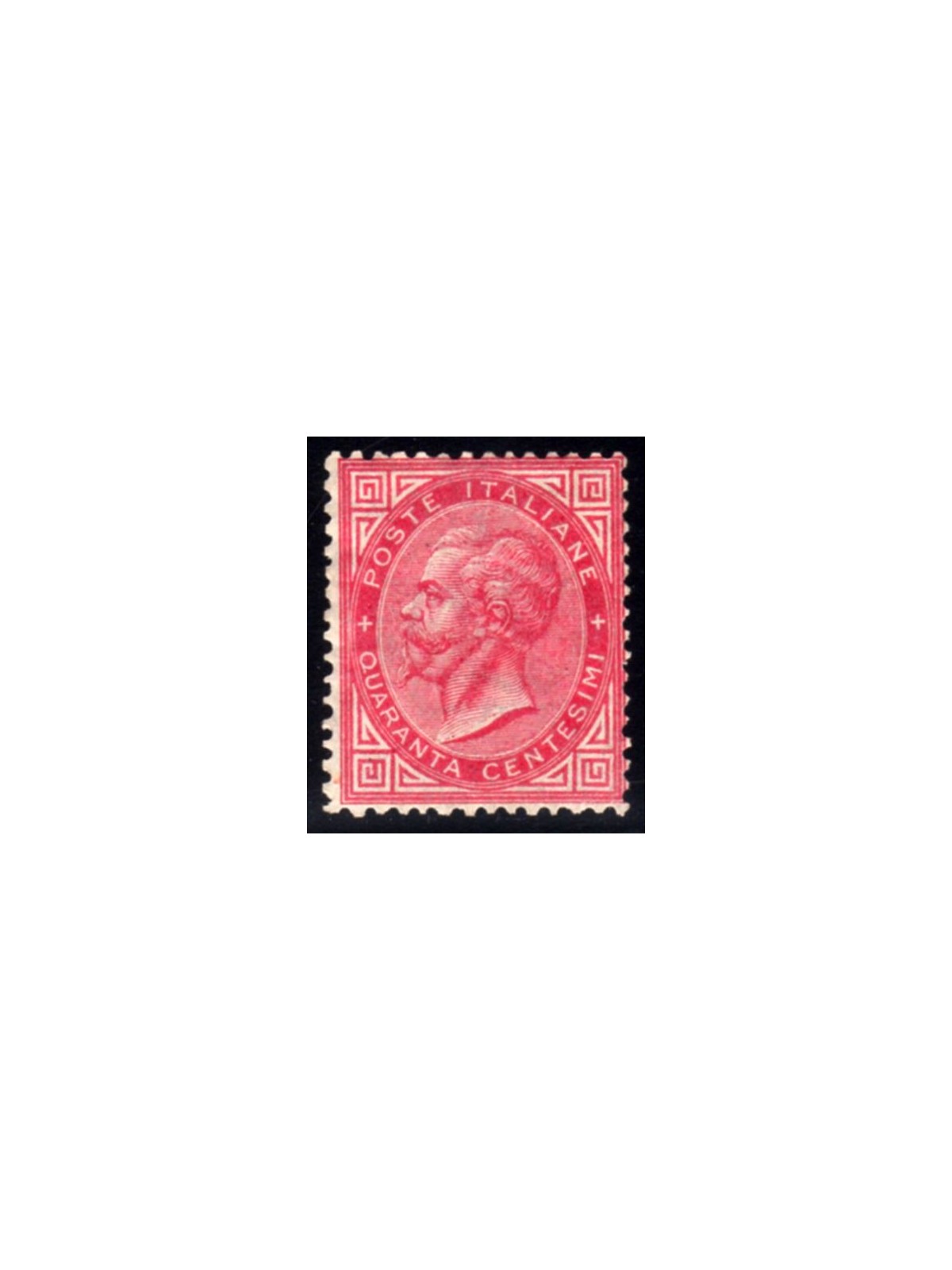 ITALY KINGDOM 1865 De La Rue 40c pink (Turin) MH*
