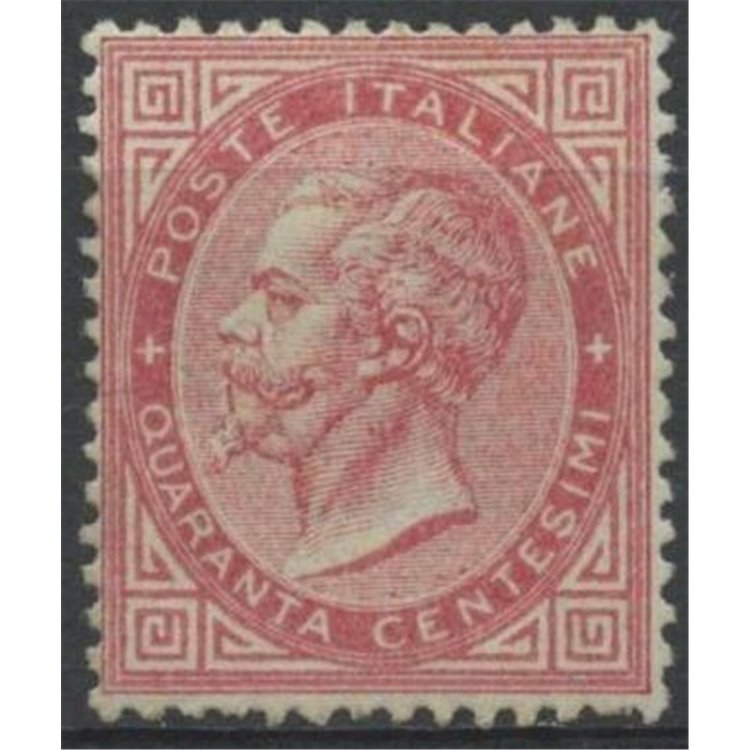 ITALIA REGNO 1863 De La Rue 40c rosa (Londra) MH*