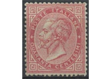 ITALIA REGNO 1863 De La Rue 40c rosa (Londra) MH*