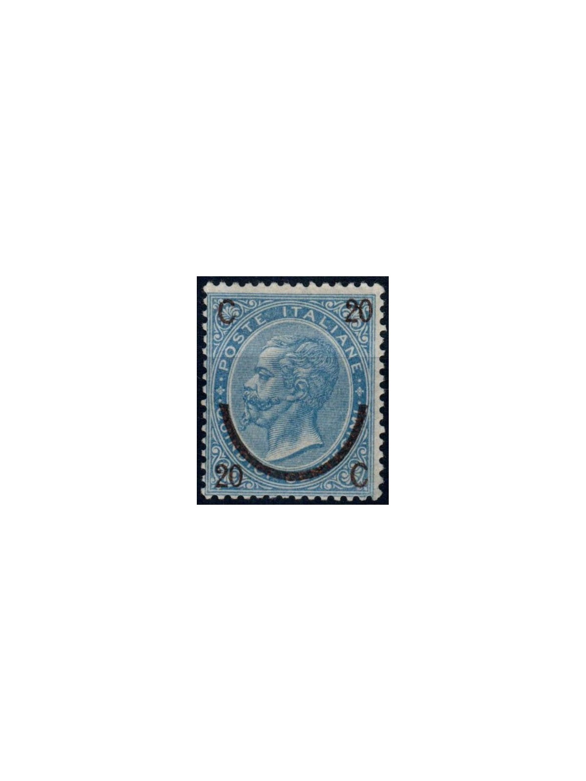 ITALY KINGDOM 1865 Provisional 20c on 15c 2nd type MH*