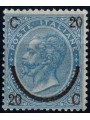 ITALIA REGNO 1865 Provvisorio 20c su 15c 2° tipo MH*