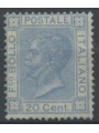 ITALIA REGNO 1867 20c azzurro (Londra) MH*