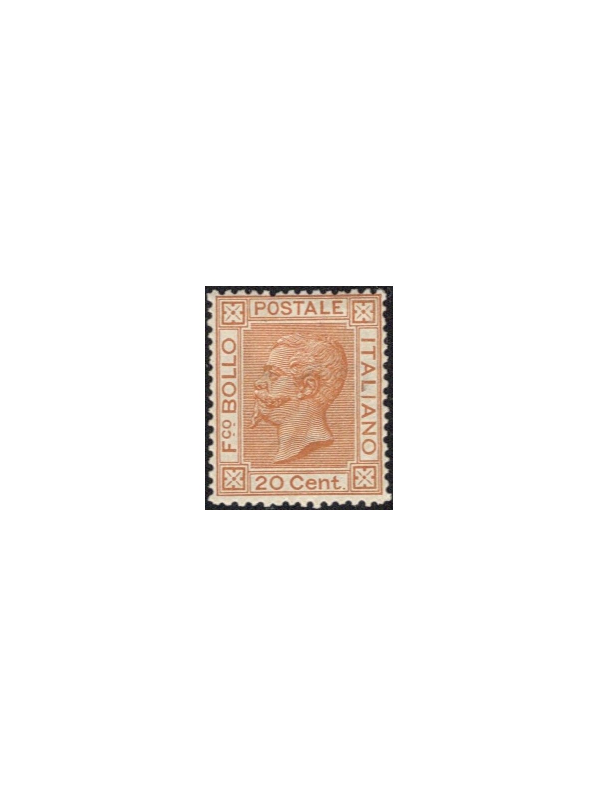 ITALY KINGDOM 1877 De La Rue 20c ochre MH*