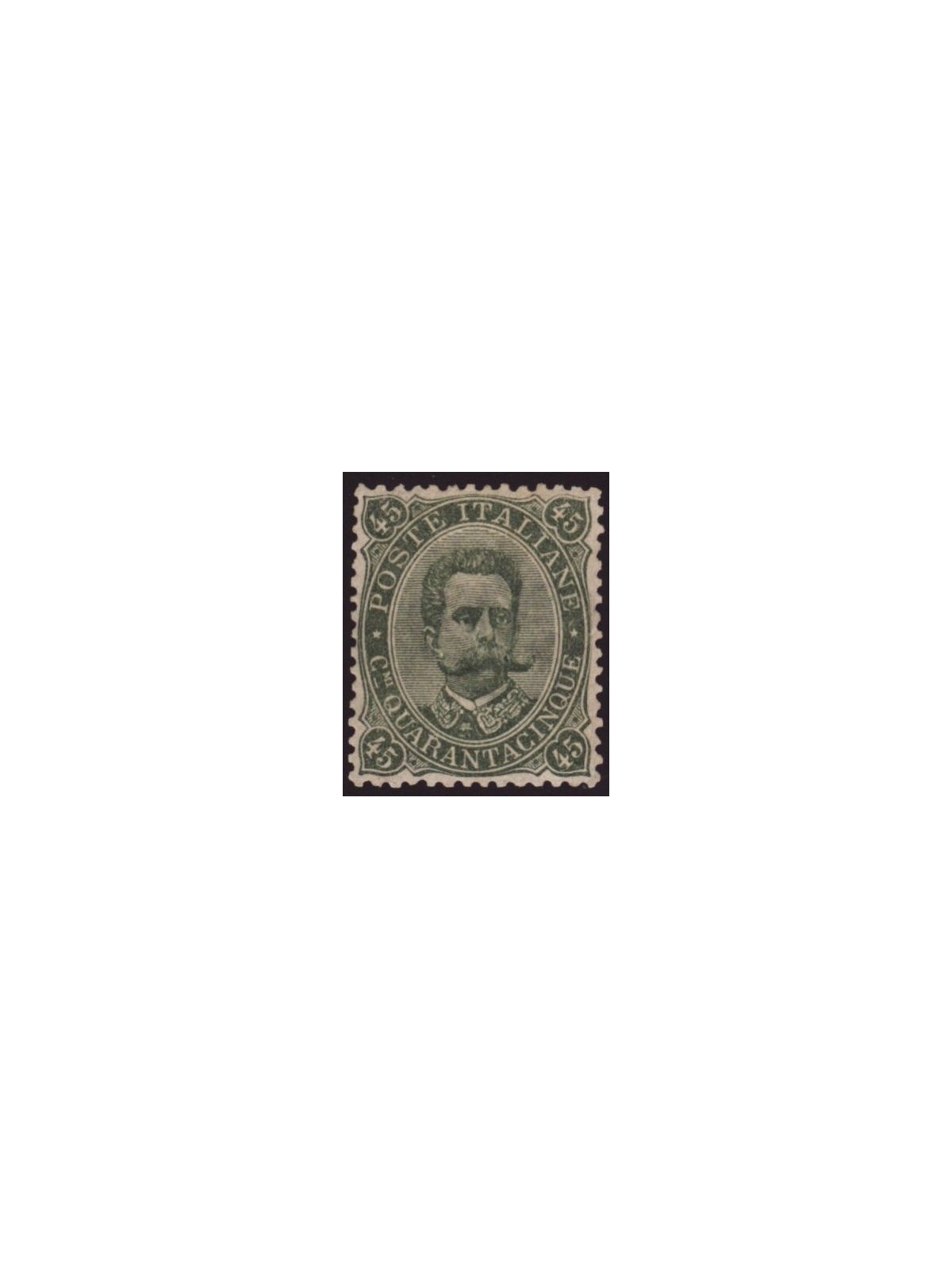 ITALIA REGNO 1889 Umberto I 45c verde grigio MH*