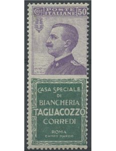 ITALIA REGNO 1924-25 Pubblicitari 50c (Tagliacozzo) MH*