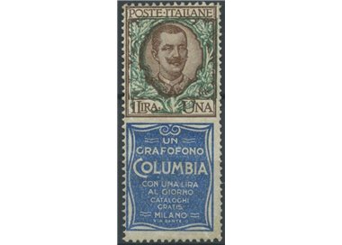 ITALY KINGDOM 1924-25 Advertising 1£ (Columbia) MH*