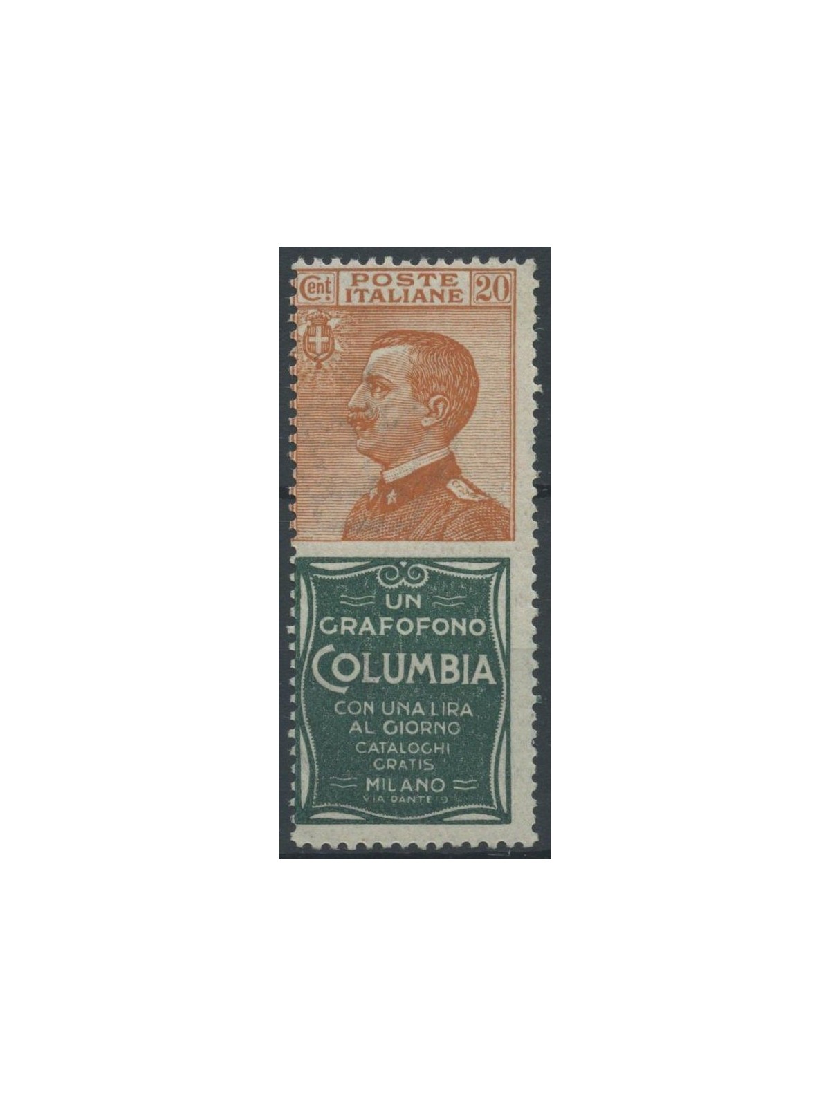 ITALY KINGDOM 1924-25 Advertising 20c (Columbia) MH*