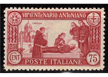 ITALY KINGDOM 1931 S. Antonio 75c carmine (perf. 12) MH*