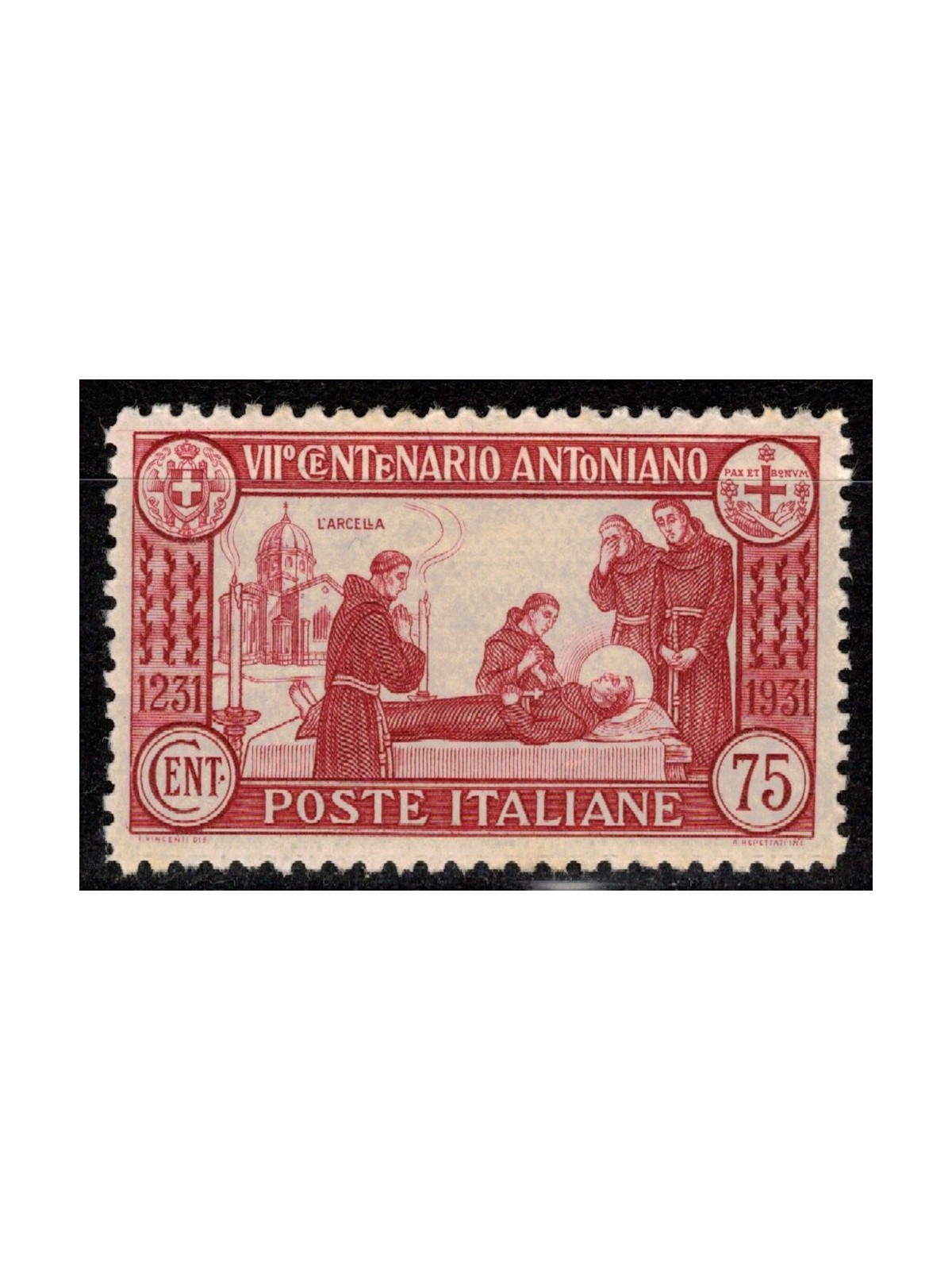 ITALY KINGDOM 1931 S. Antonio 75c carmine (perf. 12) MH*