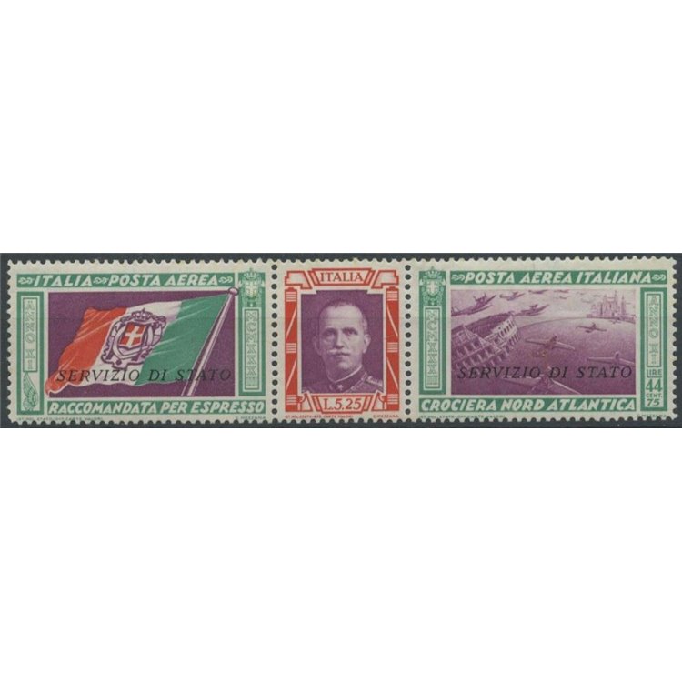 ITALY KINGDOM 1933 State Service MH* ©