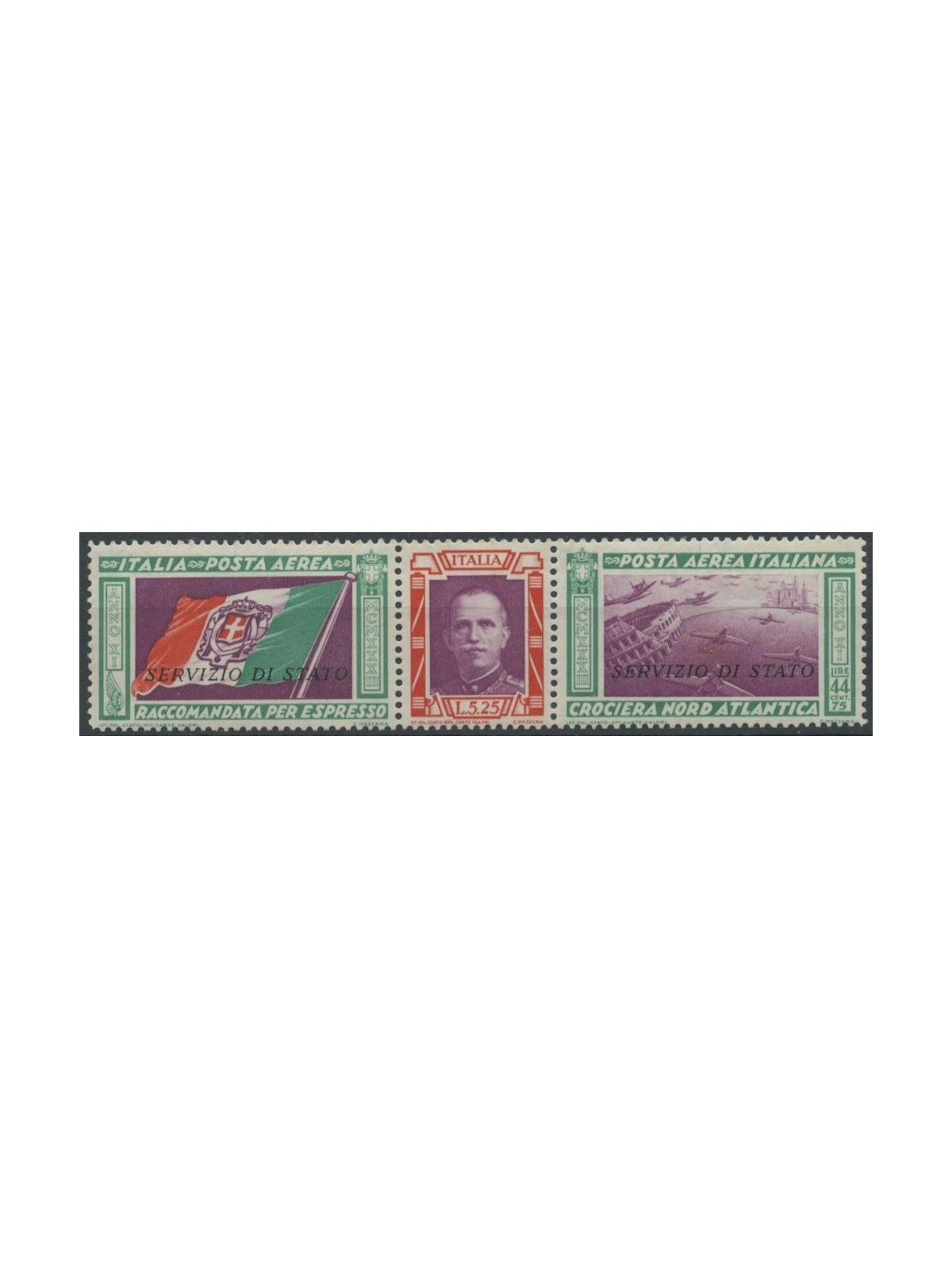 ITALY KINGDOM 1933 State Service MH* ©