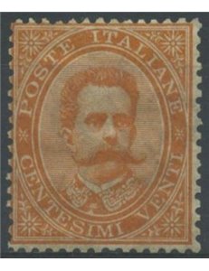 ITALIA REGNO 1879 Umberto I 20c arancio MNH**