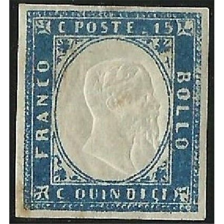 ITALY KINGDOM 1863 Matraire 15c blue MNH**