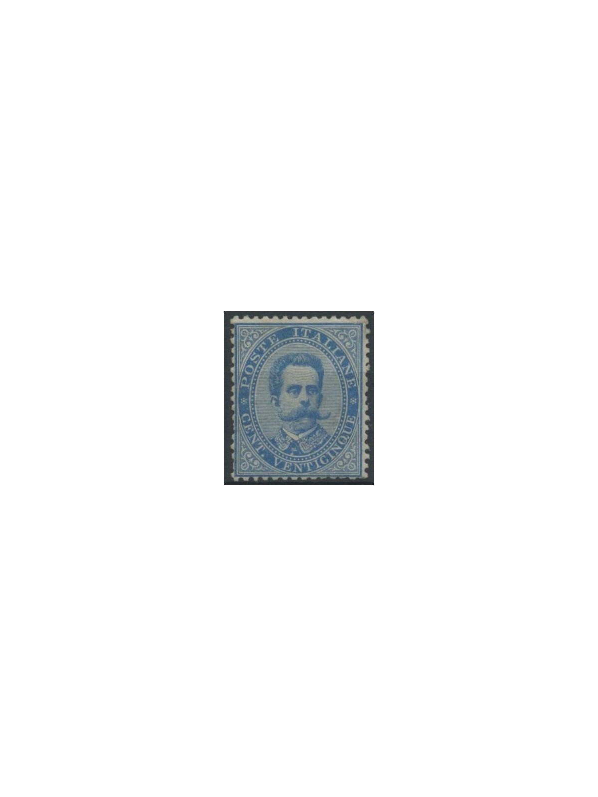ITALIA REGNO 1879 Umberto I 25c azzurro MNH**
