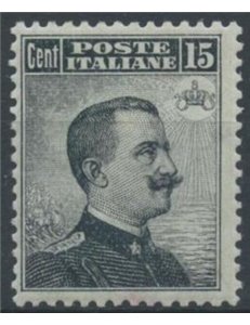 ITALY KINGDOM 1909 Michetti 15c black and grey MNH**