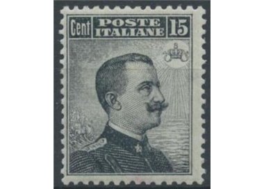 ITALY KINGDOM 1909 Michetti 15c black and grey MNH**