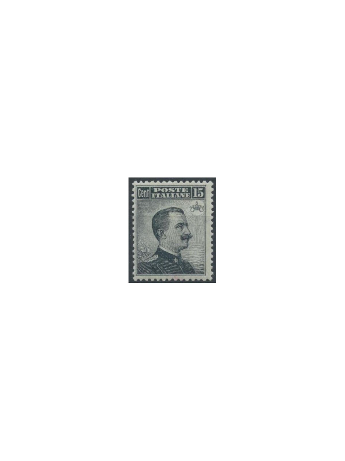 ITALY KINGDOM 1909 Michetti 15c black and grey MNH**