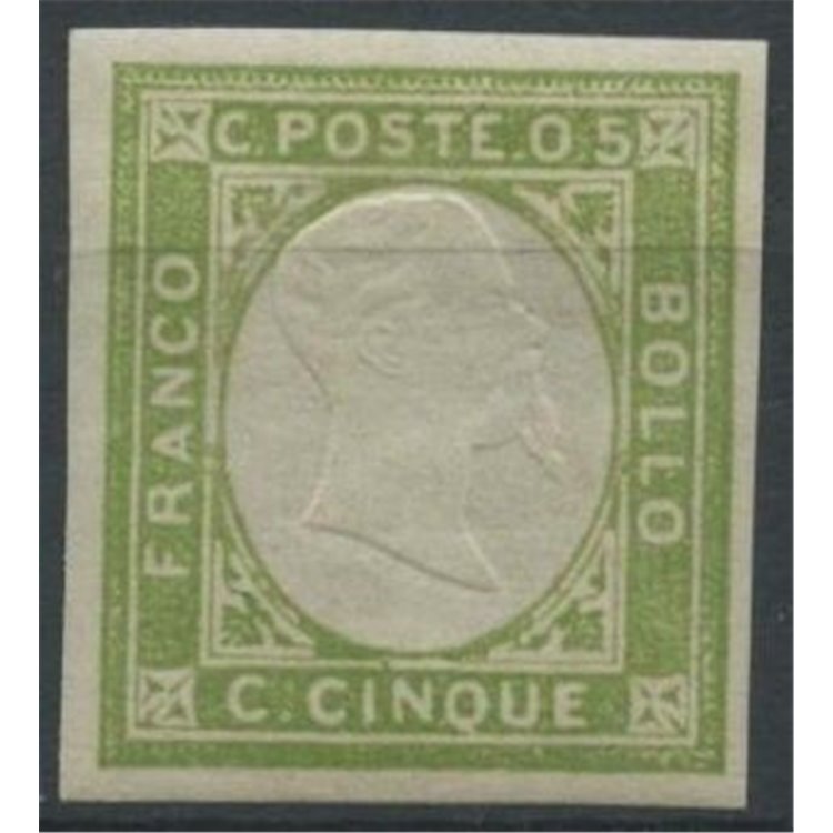 ITALY KINGDOM 1861 Matraire (5c green yellow) MNH**
