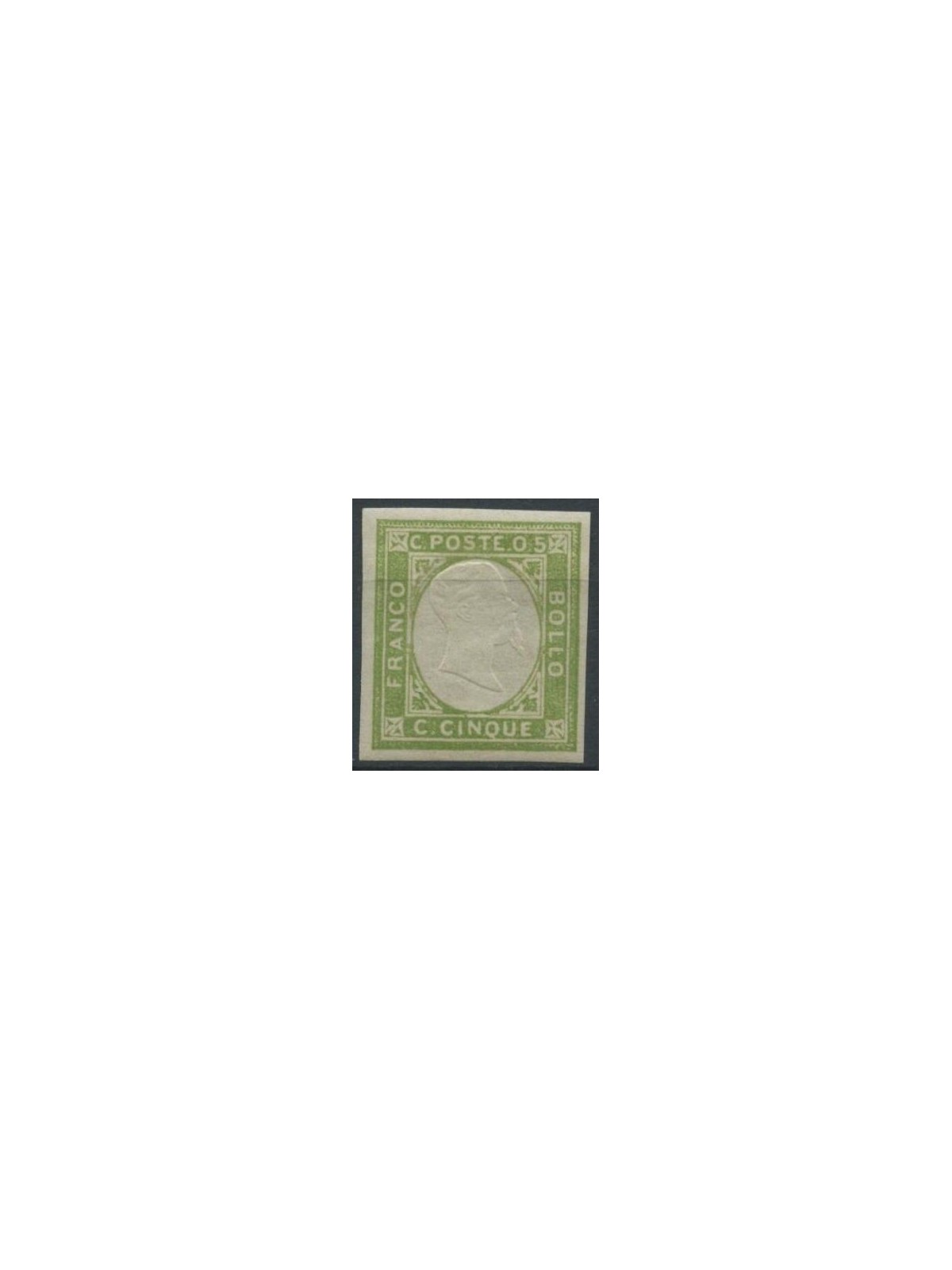 ITALY KINGDOM 1861 Matraire (5c green yellow) MNH**