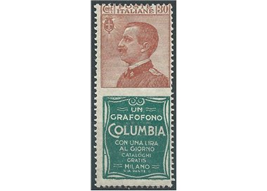 ITALIA REGNO 1924-25 Pubblicitari 30c (Columbia) MNH**