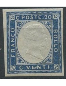 ITALIA REGNO 1861 Matraire (20c azzurro) MNH**