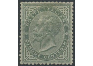 ITALY KINGDOM 1863 De La Rue 5c green grey (London) MNH**