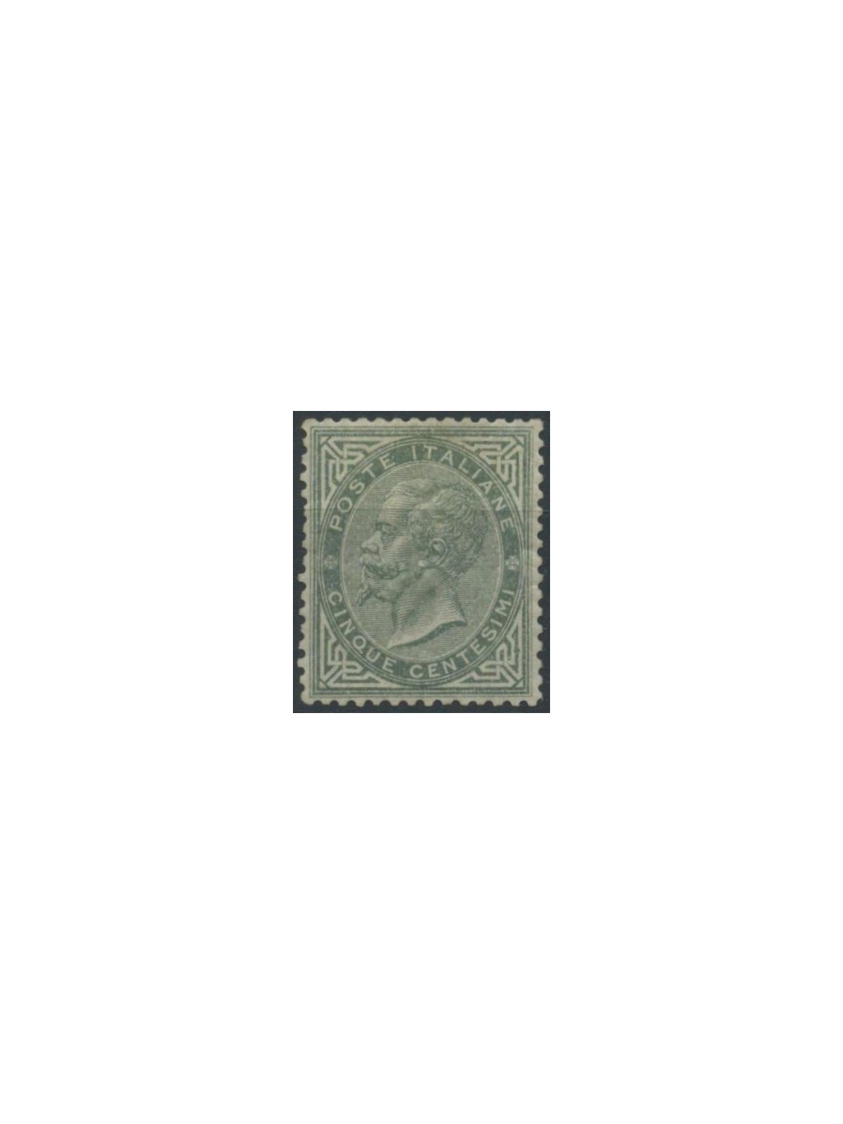 ITALY KINGDOM 1863 De La Rue 5c green grey (London) MNH**