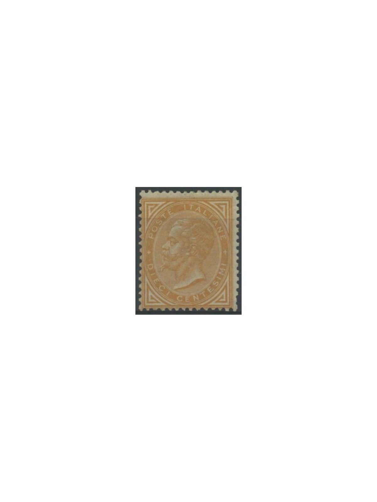 ITALY KINGDOM 1865 De La Rue 10c ochre (Turin) MNH**