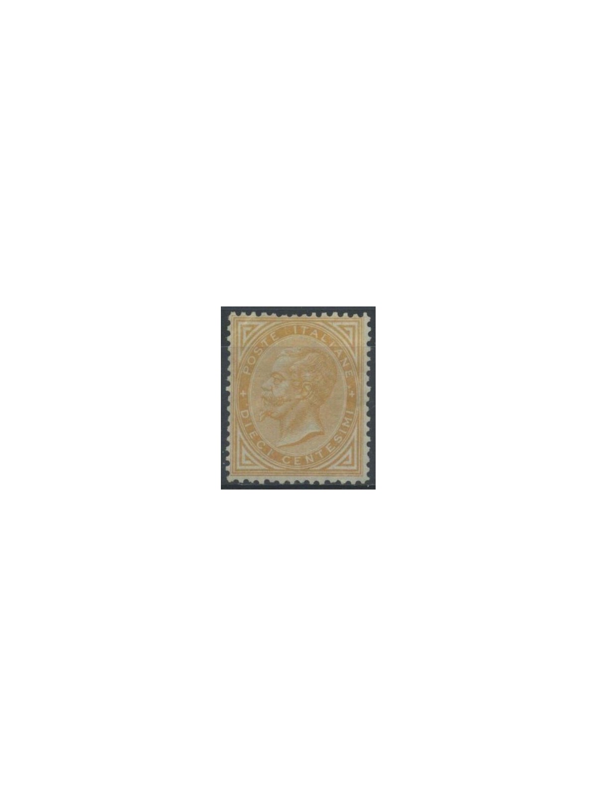 ITALIA REGNO 1863 De La Rue 10c ocra (Londra) MNH**