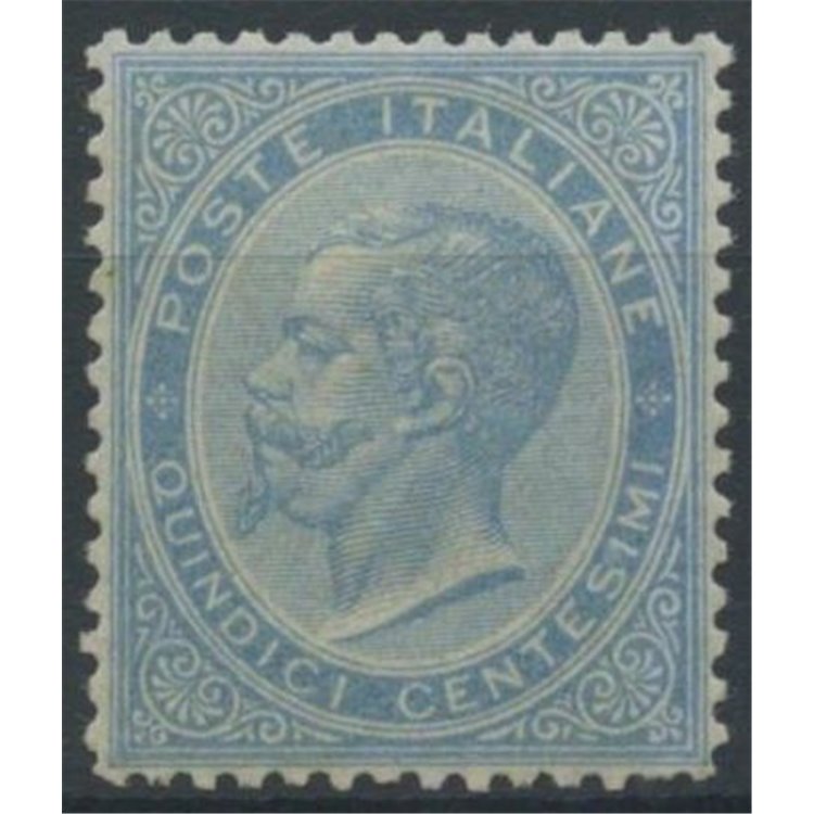 ITALY KINGDOM 1863 De La Rue 15c light blue (London) MNH**