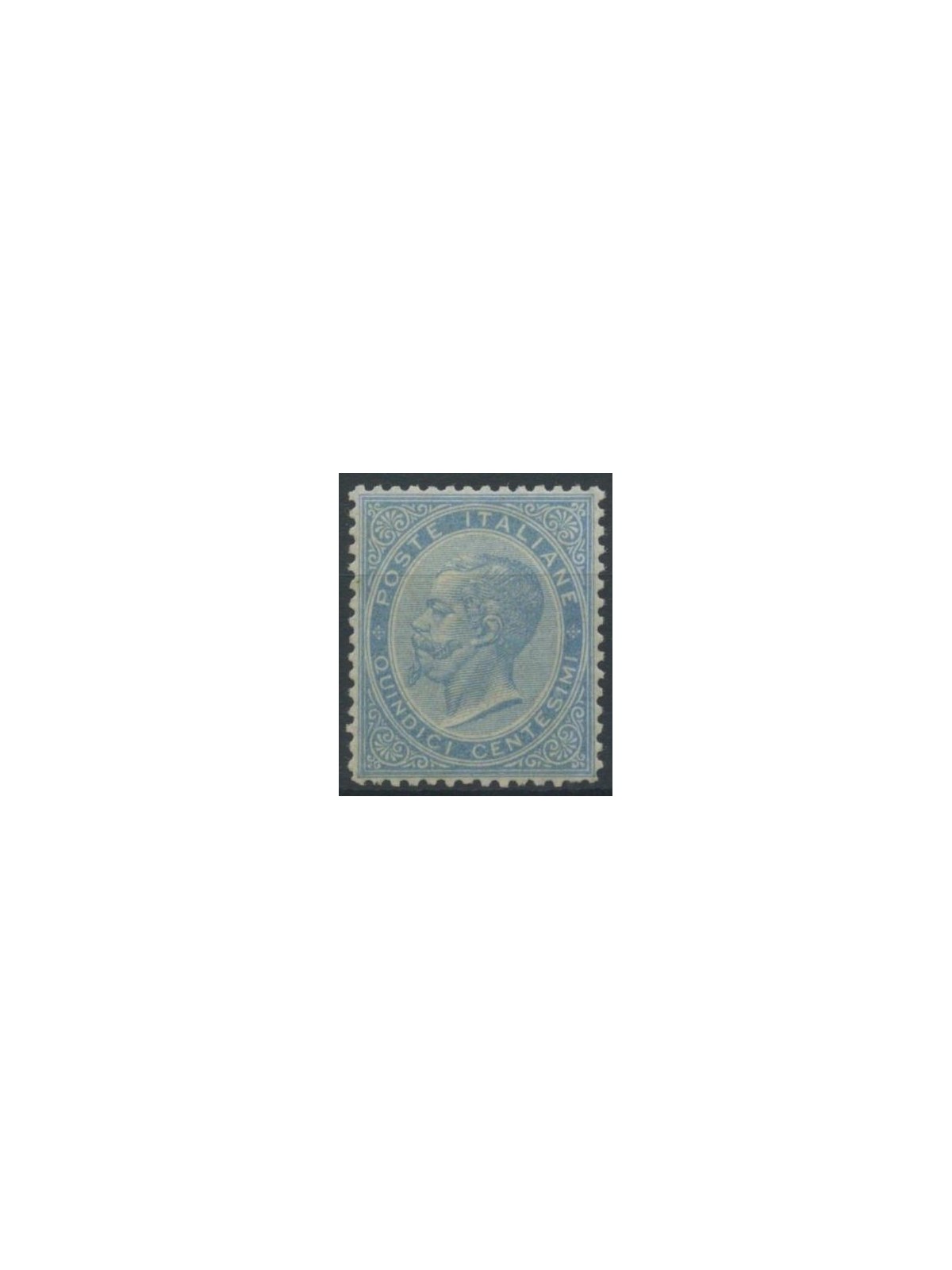 ITALIA REGNO 1863 De La Rue 15c celeste (Londra) MNH**