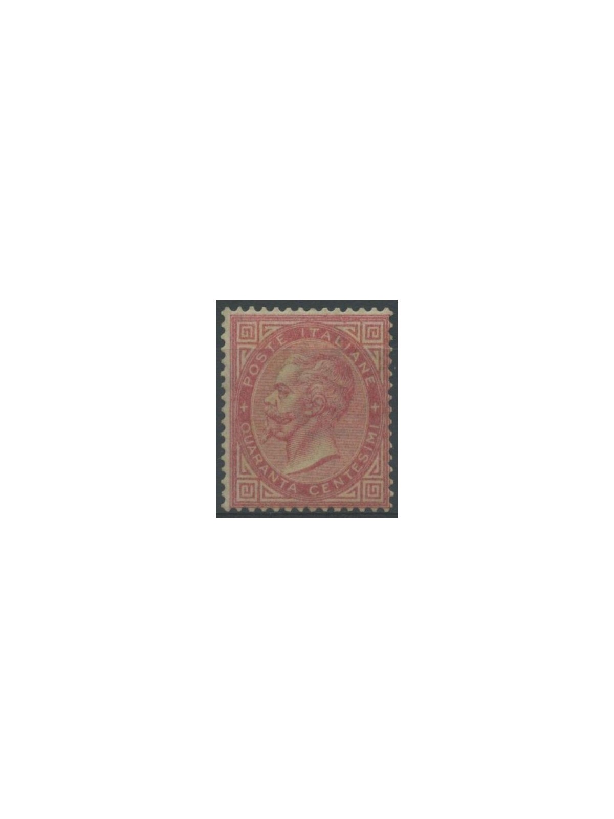 ITALY KINGDOM 1865 De La Rue 40c pink (Turin) MNH**