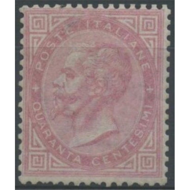 ITALY KINGDOM 1863 De La Rue 40c pink (London) MNH**