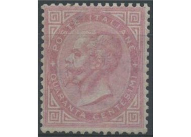ITALY KINGDOM 1863 De La Rue 40c pink (London) MNH**