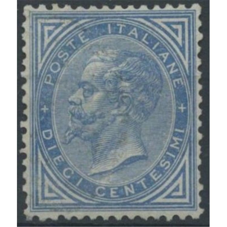 ITALY KINGDOM 1877 De La Rue 10c blue MNH**