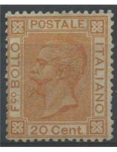 ITALIA REGNO 1877 De La Rue 20c ocra MNH**