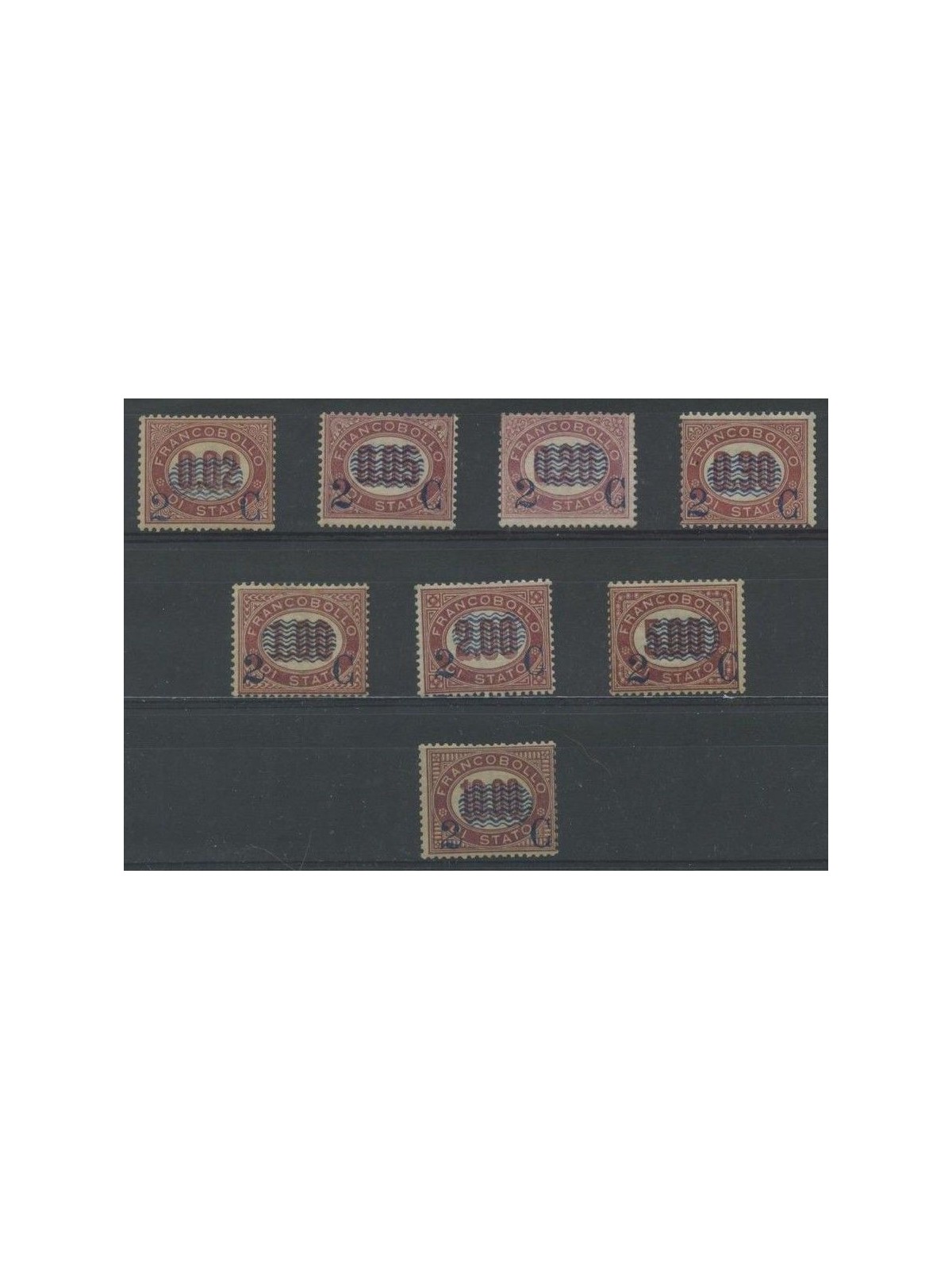ITALY KINGDOM 1878 State Service, overprinted 8v MNH**