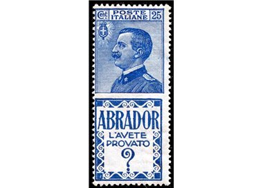 ITALIA REGNO 1924-25 Pubblicitari 25c (Abrador) MNH**