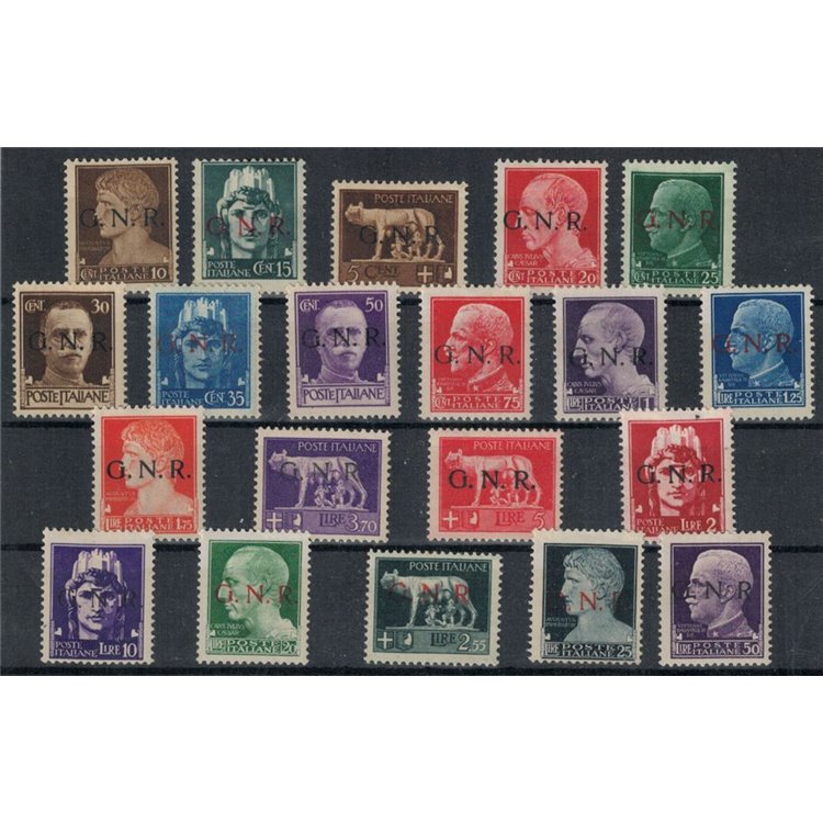 ITALY RSI 1943 Imperial Series GNR (Verona) 20v MH* ©