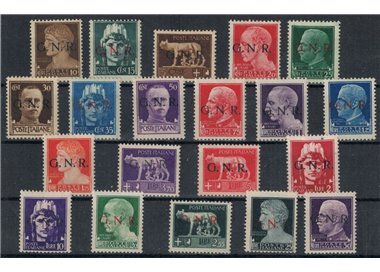ITALY RSI 1943 Imperial Series GNR (Verona) 20v MH* ©